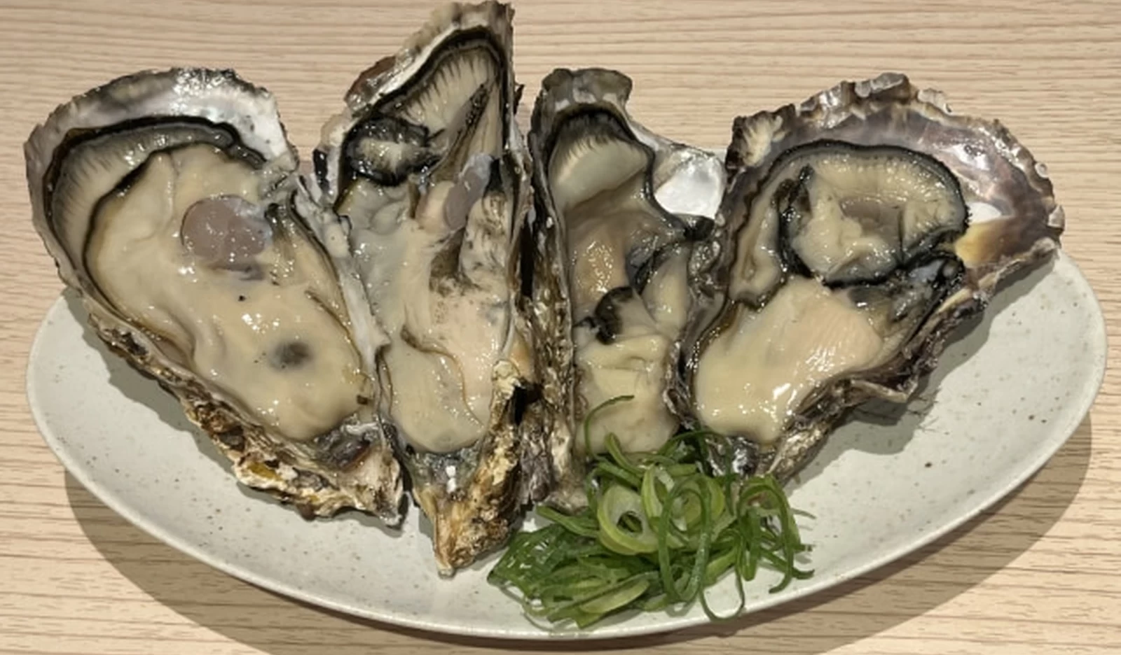Plump Hiroshima oysters, ready to be savored.