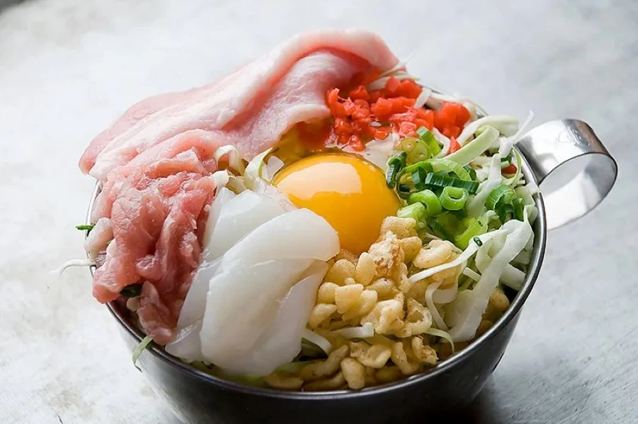 Mononjayaki ingredients