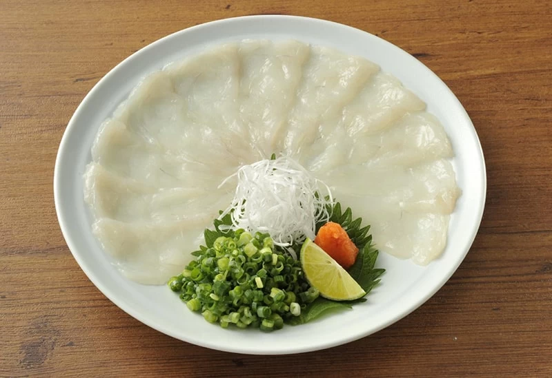 Pufferfish sashimi