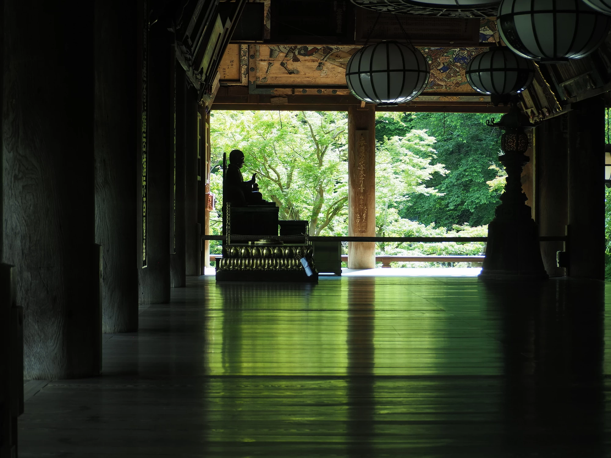 Covered walkway in the temple