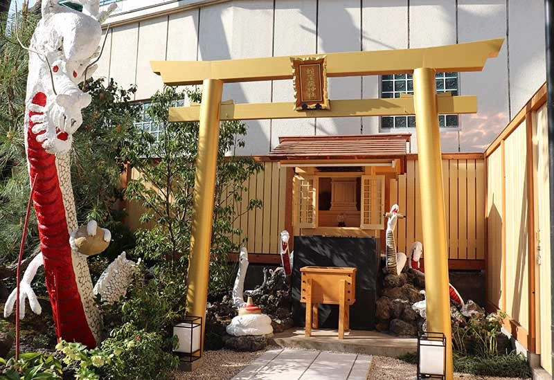 Wooden torii gate
