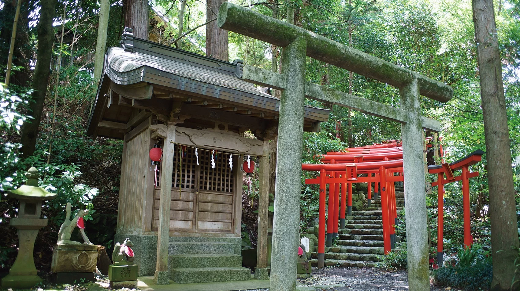 Stone torii gate