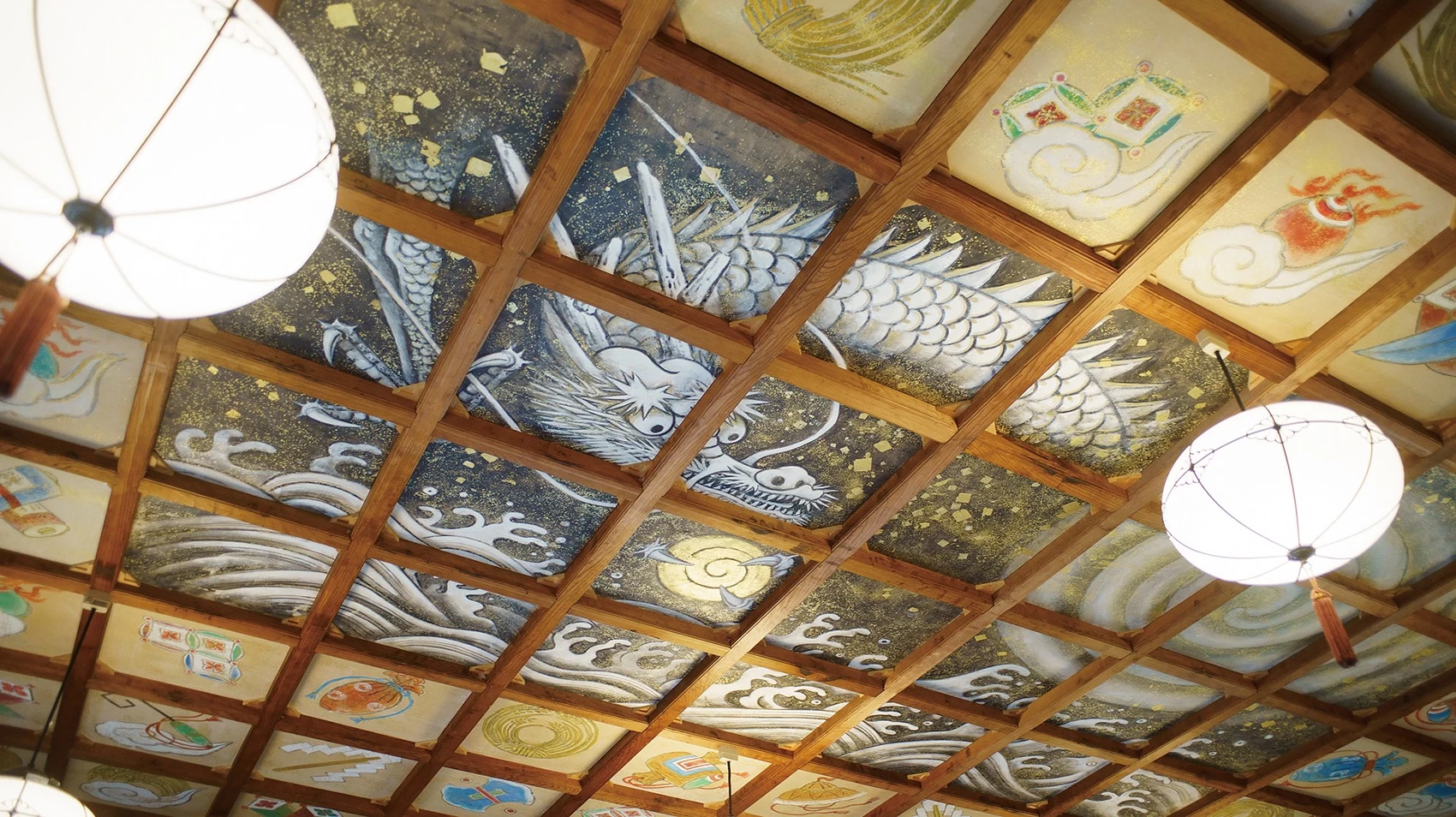 Ceiling dragon painting